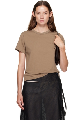 Courrèges Tan Embroidered T-shirt