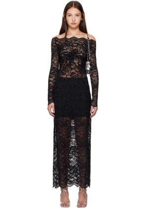 Rabanne Black Lace Maxi Dress