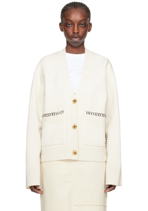 Axel Arigato Off-White Memory Stitch Cardigan