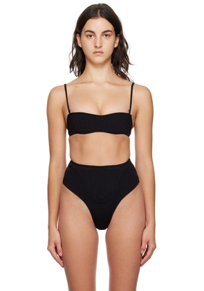 Mugler Black Corset Bikini Top
