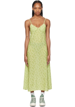 Maison Kitsuné Green Strap Maxi Dress