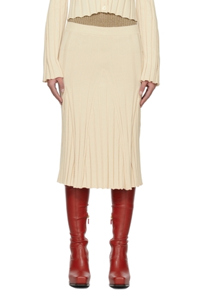 Stella McCartney Off-White Paneled Midi Skirt