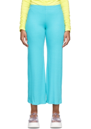 SIMONMILLER Blue Wide Long Fine Rib Marek Lounge Pants
