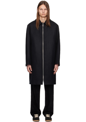 Solid Homme Black Spread Collar Coat