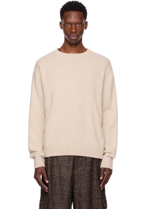 The Elder Statesman Off-White Simple Crew Sweater