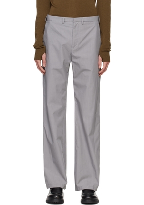 Rier Gray Popeline Waxed Trousers