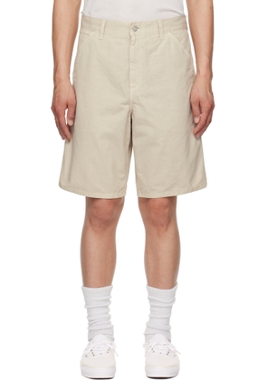 Carhartt Work In Progress Beige Single Knee Shorts