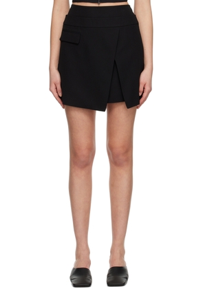 Juun.J Black Layered Miniskirt