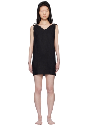 Deiji Studios Black Looped Minidress