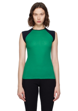 Baserange Green & Navy Gene Tank Top