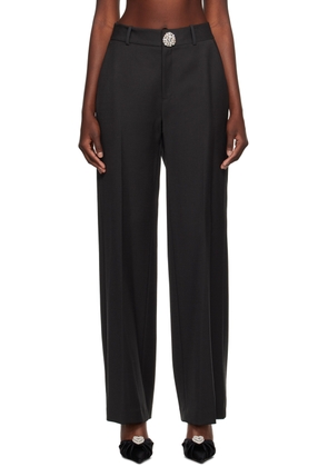 AREA Black Slit Trousers