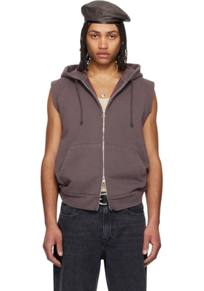 OUR LEGACY Brown Motor Vest Hoodie