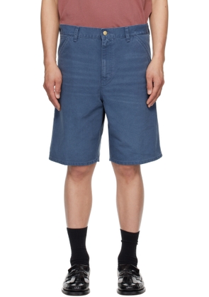 Carhartt Work In Progress Blue Single Knee Shorts