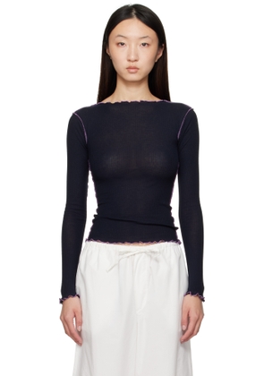 Baserange Navy Vein Long Sleeve T-shirt