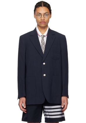 Thom Browne Navy Striped Blazer