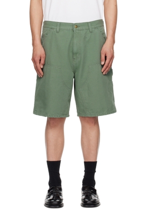 Carhartt Work In Progress Green Double Knee Shorts