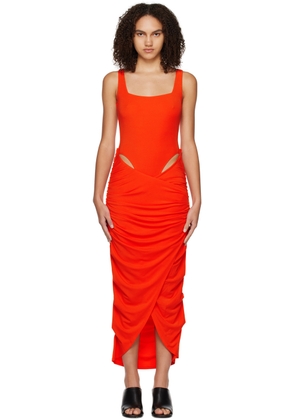 Paris Georgia Orange Mariah Midi Dress