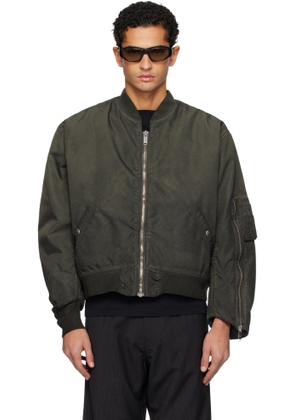 424 Black Military Bomber Jacket