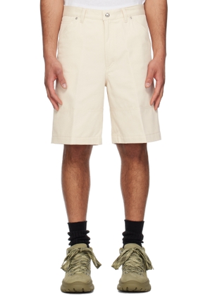 Moncler Off-White Cotton Bermuda Shorts