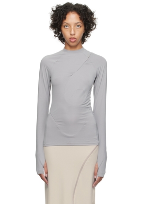 POST ARCHIVE FACTION (PAF) Gray 5.1 Center Long Sleeve T-Shirt