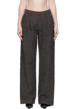 R13 Gray Wide Leg Trousers