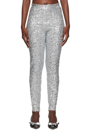 We11done Silver Sequins Leggings