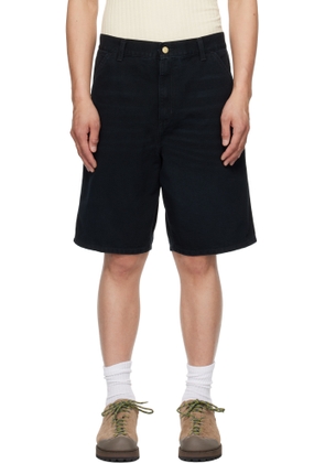 Carhartt Work In Progress Black Single Knee Shorts