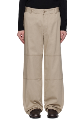 Moncler Beige Cotton Gabardine Trousers