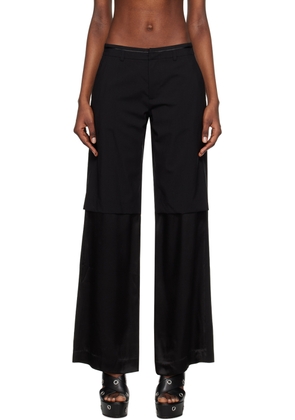 Christopher Esber Black Split Level Trousers