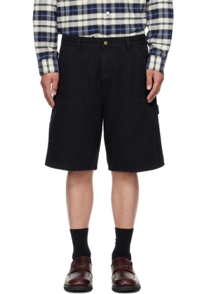 Carhartt Work In Progress Black Double Knee Shorts