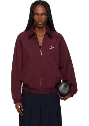 SHUSHU/TONG Burgundy Tuck Detail Sport Jacket