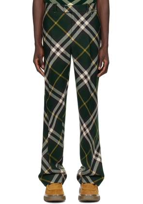 Burberry Green Check Trousers