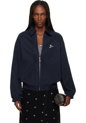 SHUSHU/TONG Navy Tuck Detail Sport Jacket