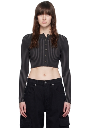 alexanderwang.t Gray Shrunken Cardigan