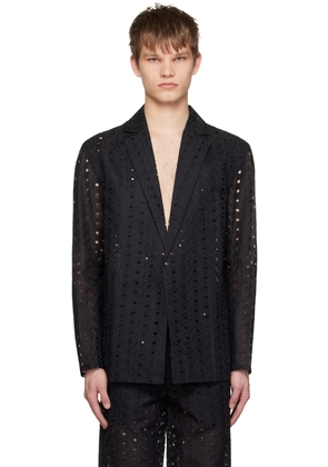 Tokyo James Black Cutout Blazer