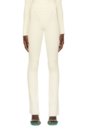 ANDREĀDAMO Off-White Cut-Out Trousers