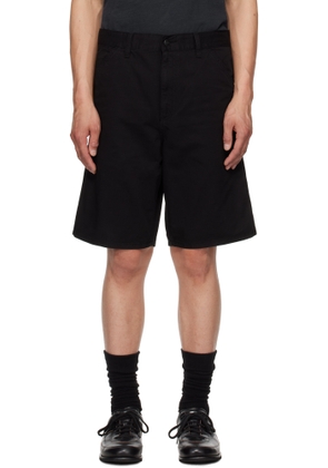 Carhartt Work In Progress Black Single Knee Shorts
