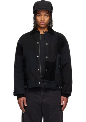 Comme des Garçons Homme Black Mix Garment Treated Jacket
