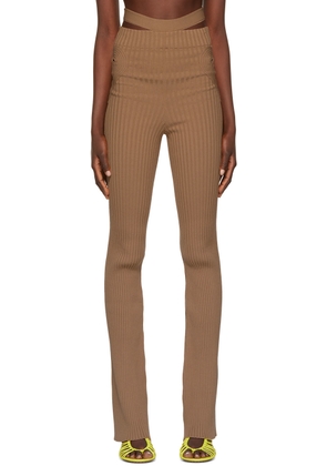 ANDREĀDAMO Tan Cut-Out Trousers