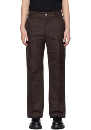 Ferragamo Brown Ferragamo Monogram Trousers