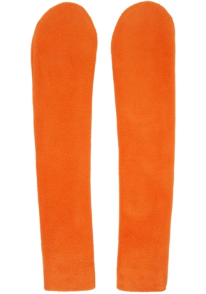COLLEEN ALLEN Orange Fleece Sleeve Arm Warmers