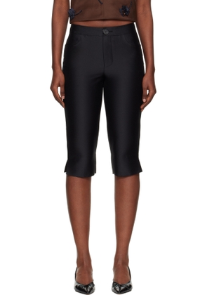 SHUSHU/TONG Black Slim-Fit Pencil Trousers