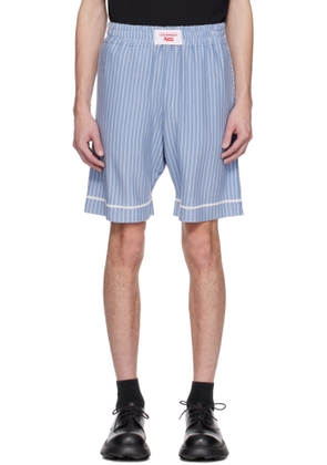 Charles Jeffrey LOVERBOY Blue Knitted Pyjama Shorts