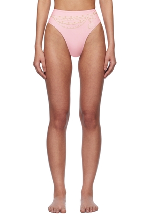 Versace Underwear Pink Graphic Bikini Bottom