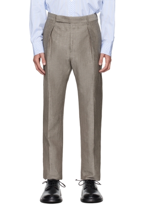 Paul Smith Taupe Creased Trousers