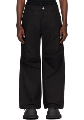 We11done Black Layered Trousers