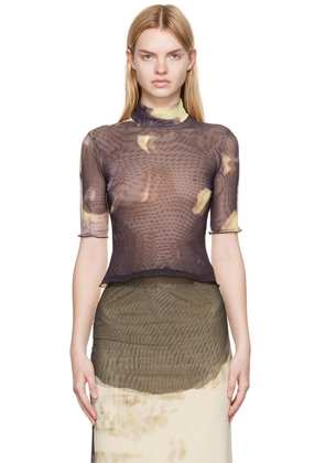 SUNNEI Yellow Nylon Turtleneck