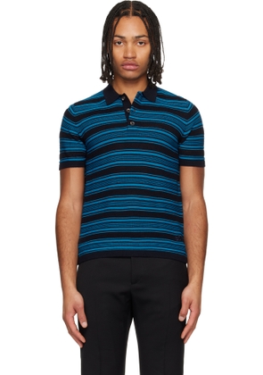 Wales Bonner Blue 'The Dawn Knit' Polo