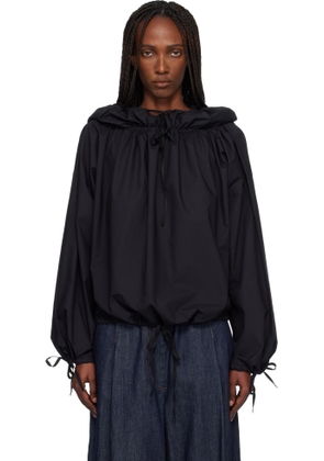 Baserange Black Point Hooded Blouse