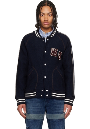 Wales Bonner Navy 'The October Varsity' Jacket